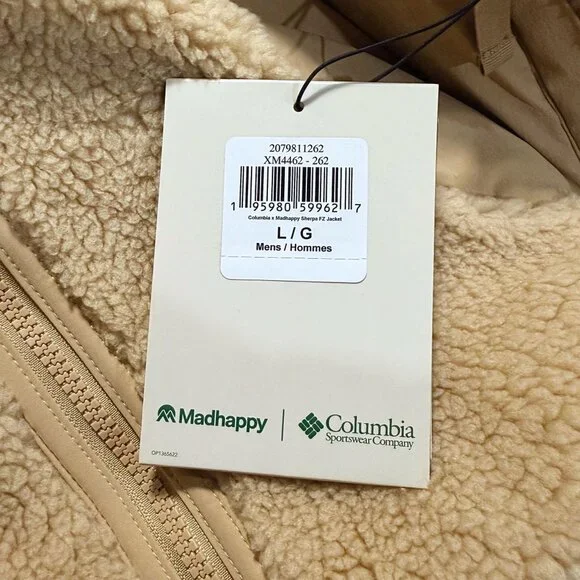 Madhappy × Columbia Sherpa Full Zip Jacket Canoe NWT Men’s L XM4462-262 - Picture 8 of 13